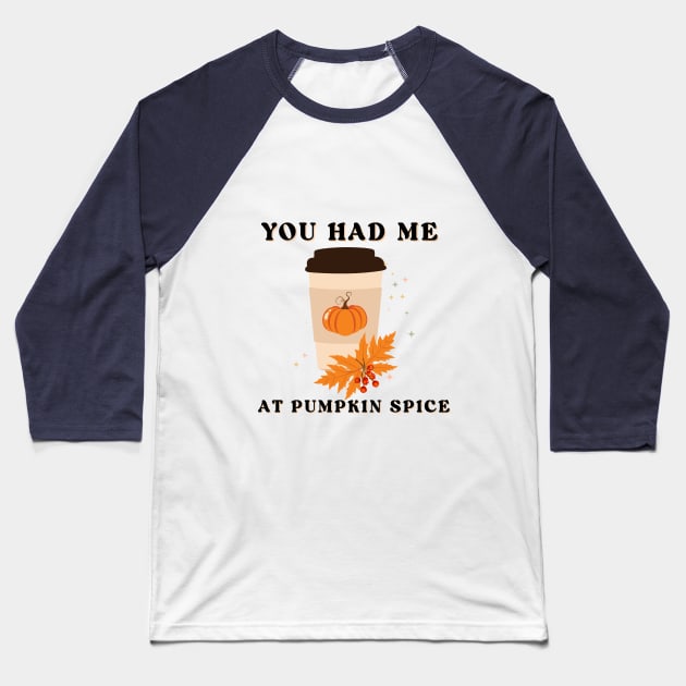 Pumpkin Spice  Hoodie Baseball T-Shirt by Fifi Art